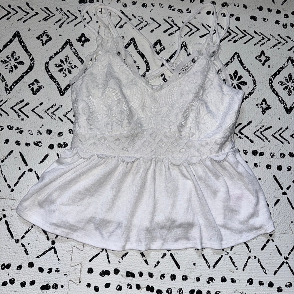White boho tank